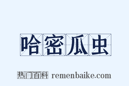 哈密瓜虫是什么意思的图片